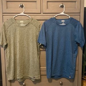 TWO Mens REI athletic shirts